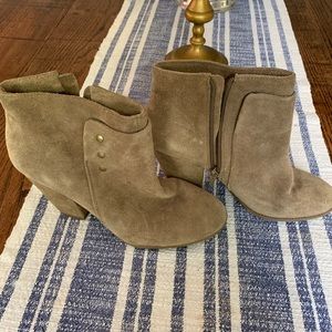 Sole Society suede tan booties